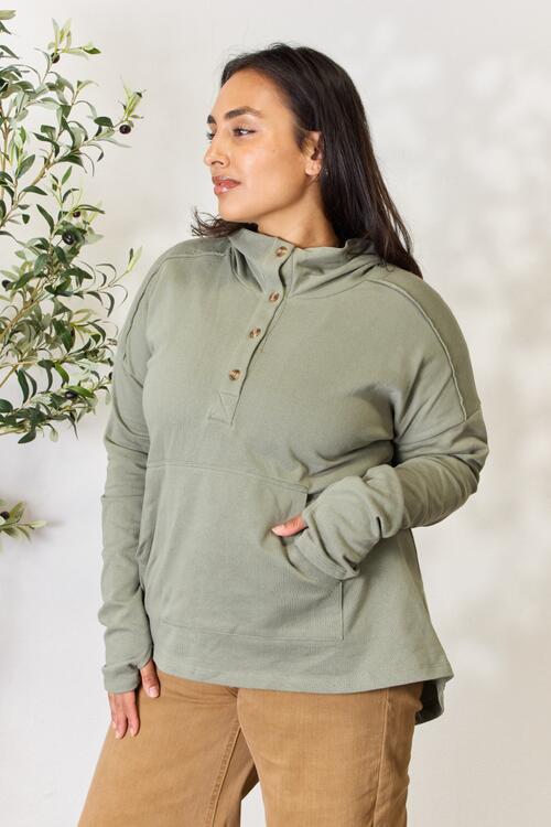 Half Button Hoodie