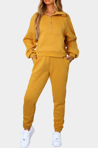 Half-Zip Sports Set with Pockets - 5 colors